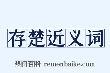 存楚近义词是什么意思的图片